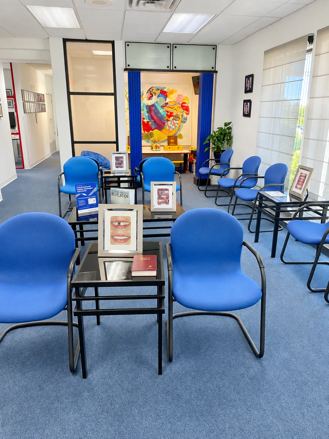 Waiting room and children’s area at Longbranch Dental Center, a dentist near Royse City, TX